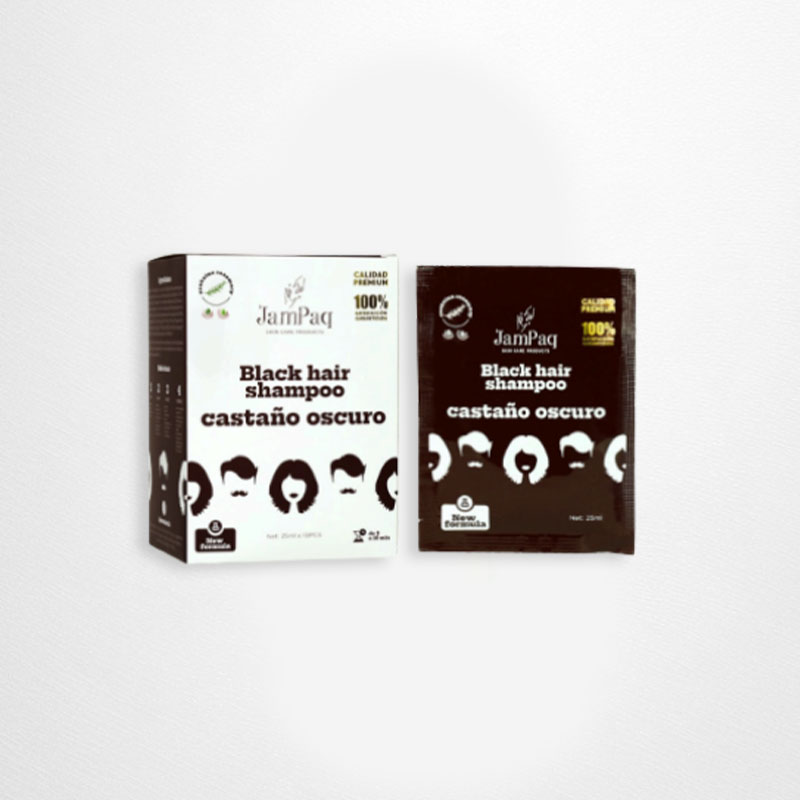 Tinte Shampoo Castaño Oscuro 10pcs