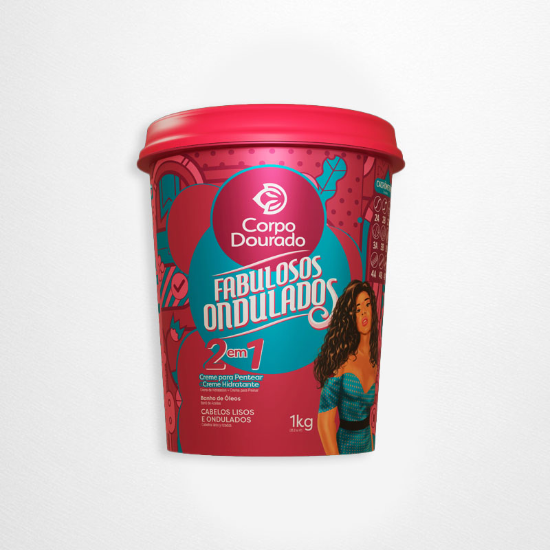 Crema de Peinar e Hidratación 2 en 1 Fabulosos Ondulados 1kg